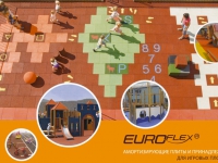 Резиновая плитка для детской площадки Kraiburg EURO flex 500х500мм