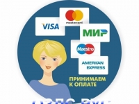 Наклейка “Принимаем к оплате” (Visa, МИР, MasterCard, Maestro, American Express)