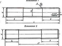 Шпильки для фланцевых соединений по ГОСТ 9066-75