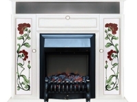 Электрокамин (очаг+портал): Glenrich Бар Элиза (Fobos black) Белый