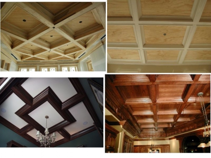 деревянные кессонные потолки 